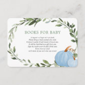 青い緑のカボチャの秋本男の赤ちゃん エンクロージャーカード (正面)