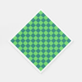 青い緑のガ市松模様にンガムパターン スタンダードランチョンナプキン (角)