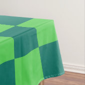 青い緑のガ市松模様にンガムパターン テーブルクロス (インサイチュ)