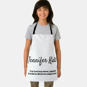 青い緑のグリッターの水色で名前のロゴを追加 エプロン (インサイチュ)