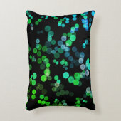 青い緑のシーグレン抽象芸術バブルパターン アクセントクッション (正面(垂直))