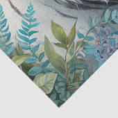 青い緑のジャングルに白い虎 薄葉紙 (詳細)