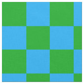 青い緑のチェッ市松模様にクパターン ファブリック (クローズアップ)