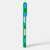 青い緑のチェッ市松模様にクパターン Case-Mate iPhoneケース (裏面 / 右)
