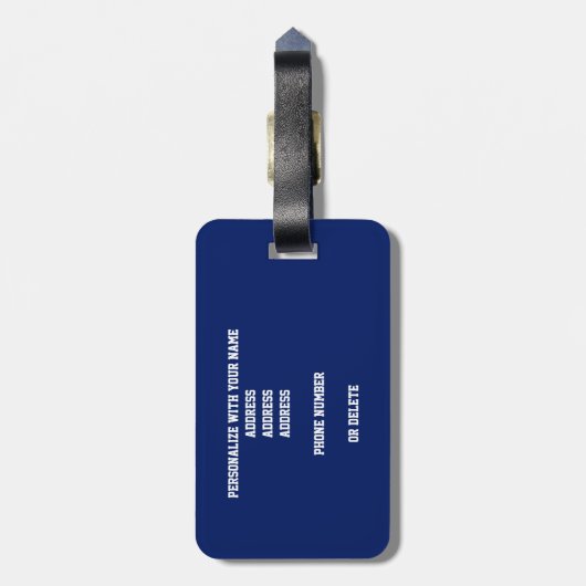 青い緑のチームカラーモノグラムのバレーボール ラゲッジタグ (裏面縦)