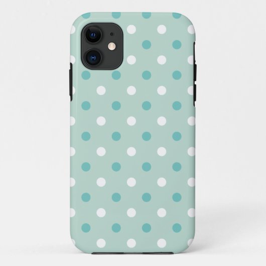 青い緑のドット Case-Mate iPhoneケース (裏面)