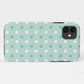 青い緑のドット Case-Mate iPhoneケース (裏面(横))