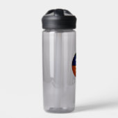 青い緑のバスケットボールのチームは、男の子を色男の子 ウォーターボトル (正面)