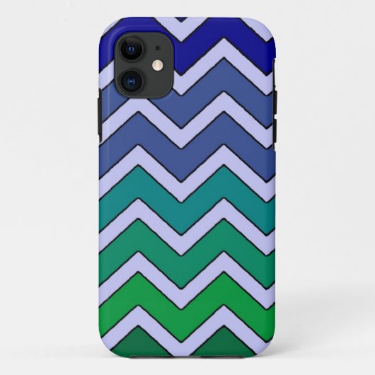 青い緑のフェードシェブロンスタイルiphone 5ケース Case-Mate iPhoneケース (裏面)