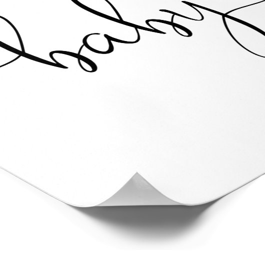 青い緑のフローラ男の子のシャワー歓迎サイン ポスター (角)