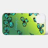 青い緑のフローラiPadケースカスタマイズ** Case-Mate iPhoneケース (裏面 (横))