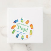 青い緑のポプシクルポップ・アートのの赤ちゃんシャワー準備ができている フェイバータグ (インサイチュ)