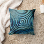 青い緑のリップル効果 クッション (ブランケット)