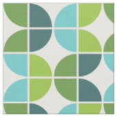 青い緑のレトロ四半期のパターン ファブリック (クローズアップ)