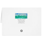 青い緑の印象派の景観水色 (裏面横)