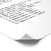 青い緑の多肉席シーティングチャートテンプレート ポスター (角)