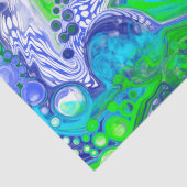 青い緑の大理石の渦巻き誕生日または赤ちゃんシャワー 薄葉紙 (詳細)