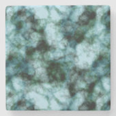 青い緑の大理石 ストーンコースター (正面)