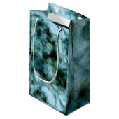 青い緑の大理石 スモールペーパーバッグ (正面アングル)