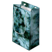 青い緑の大理石 スモールペーパーバッグ (裏面アングル)