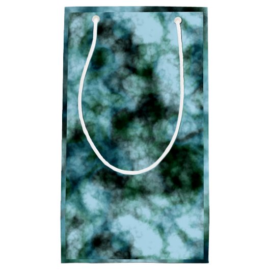 青い緑の大理石 スモールペーパーバッグ (正面)