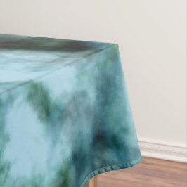 青い緑の大理石 テーブルクロス