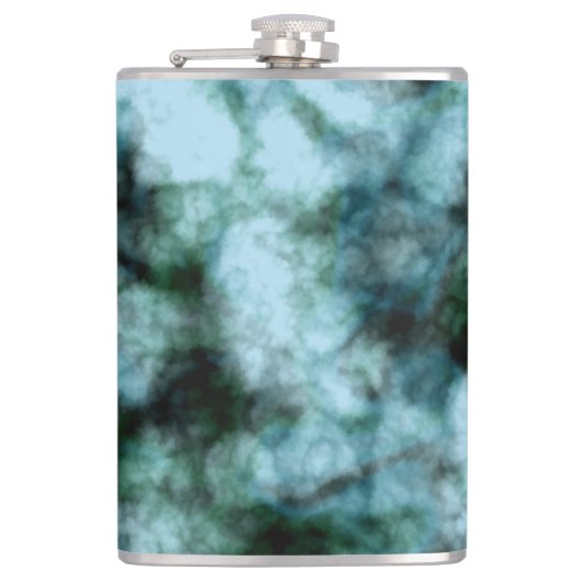 青い緑の大理石 フラスク (正面)