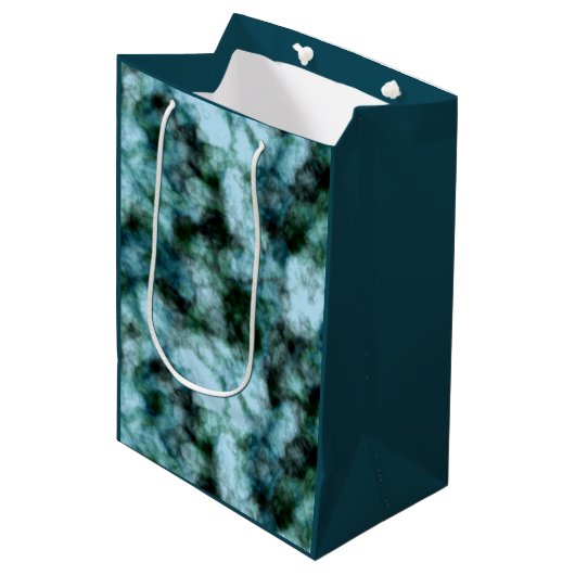 青い緑の大理石 ミディアムペーパーバッグ (正面アングル)