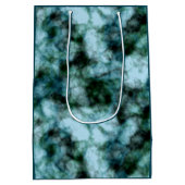 青い緑の大理石 ミディアムペーパーバッグ (裏面)