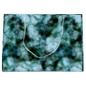 青い緑の大理石 ラージペーパーバッグ (正面)