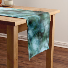 青い緑の大理石 ロングテーブルランナー