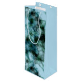 青い緑の大理石 ワインギフトバッグ (裏面アングル)