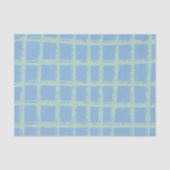 青い緑の手のグ絵を描リッドパターンティッシュペーパー 薄葉紙 (正面)