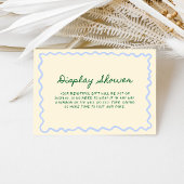 青い緑の手書きお洒落ディスプレイシャワー エンクロージャーカード