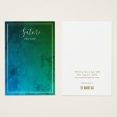 青い緑の抽象芸術スクリプトイヤリングディスプレイ (正面&裏面)