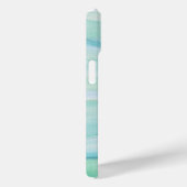 青い緑の抽象芸術水の色のパターン層 Case-Mate iPhoneケース (裏面 / 右)