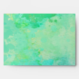 青い緑の抽象芸術水の色パターン 封筒