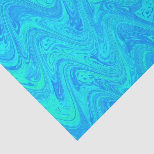 青い緑の模様 薄葉紙 (詳細)