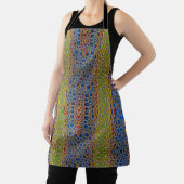 青い緑の水滴抽象芸術 エプロン (インサイチュ)