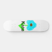 青い緑の水色あなたの名前を追加文字カスタム スケートボード (横)