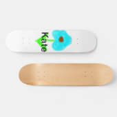 青い緑の水色あなたの名前を追加文字カスタム スケートボード (横)