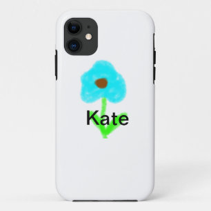 青い緑の水色あなたの名前を追加文字カスタム iPhone 11 ケース
