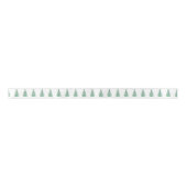 青い緑の水色の松の木パターン サテンリボン (正面)