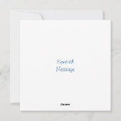 青い緑の水色の松の木 シーズンカード (裏面)