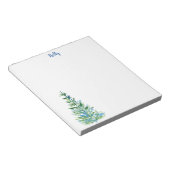 青い緑の水色の松の木 ノートパッド (アングル)