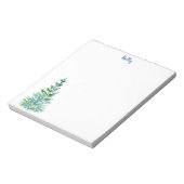 青い緑の水色の松の木 ノートパッド (回転)