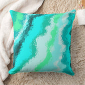 青い緑の水色の淡い汚れ クッション (ブランケット)