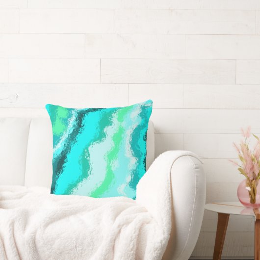 青い緑の水色の淡い汚れ クッション (ソファ)