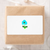 青い緑の水色を追加あなたの名前を文字カスタムth ラベル (インサイチュ)