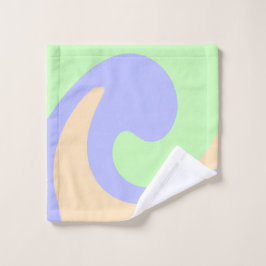 青い緑の流グラデーション体の大理石ボホのパタはっきりしたーン ウォッシュタオル